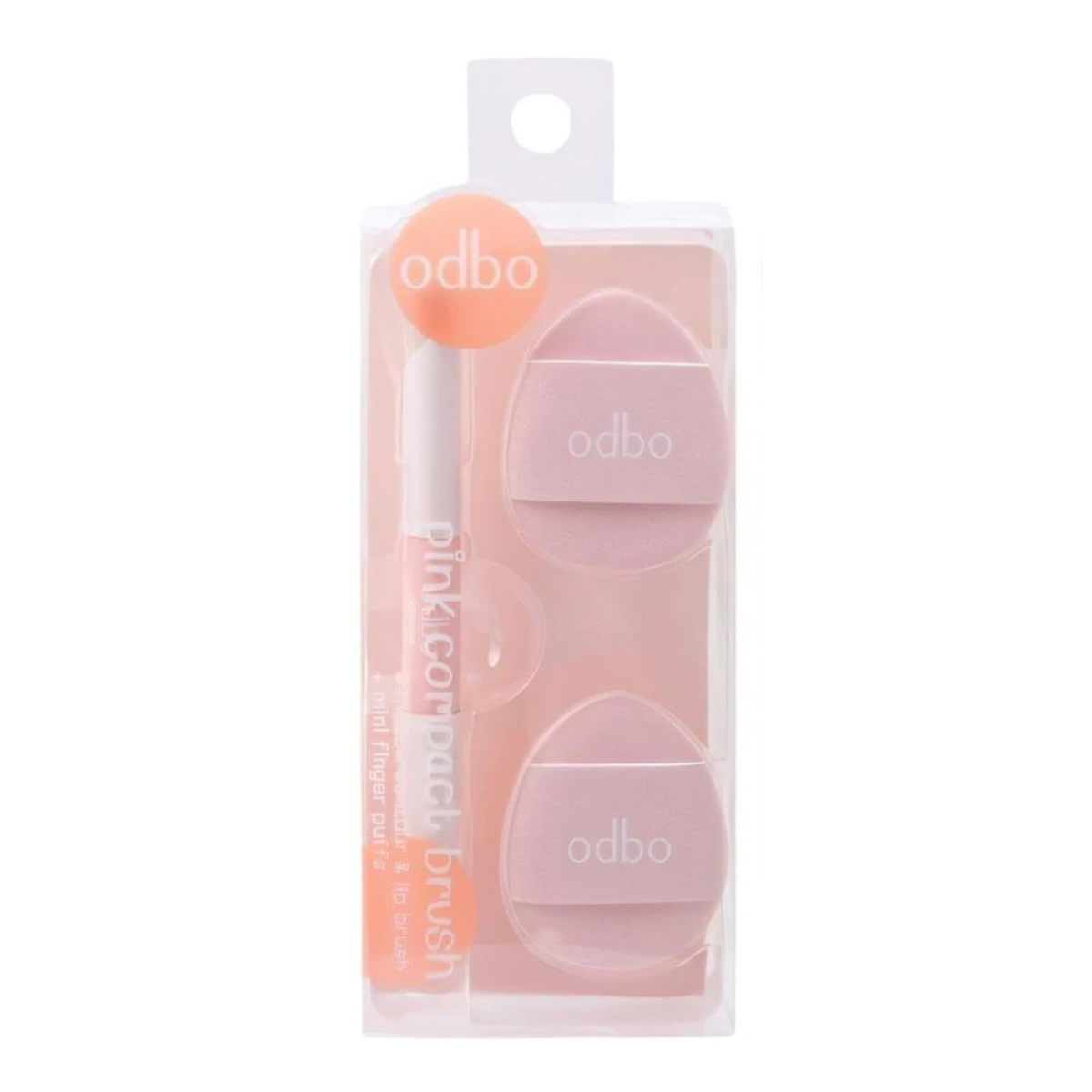 ODBO Pink Compact Brush (แปรง+พัพ) OD8044