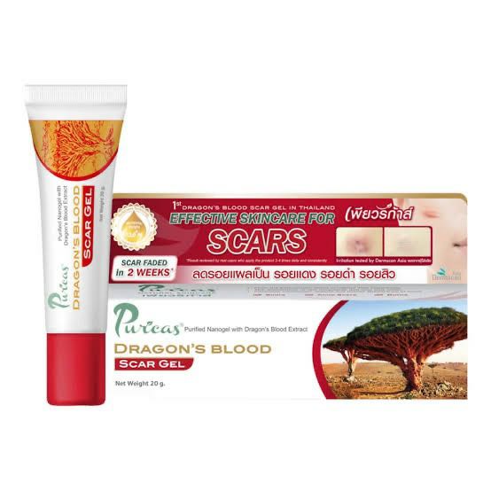 Puricas Dragon's Blood Scar Gel (8g) เพียวริก้าส์ ครีมลดรอยแผลเป็น