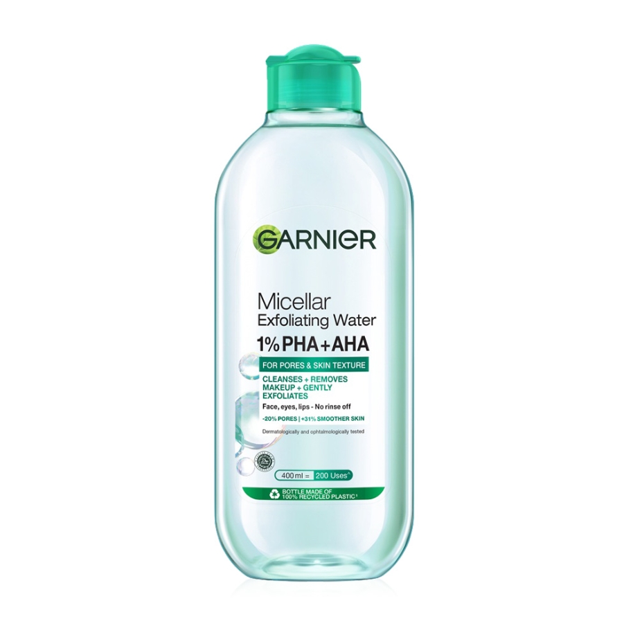 GARNIER Micellar Exfoliating Water PHA+AHA 400ml.