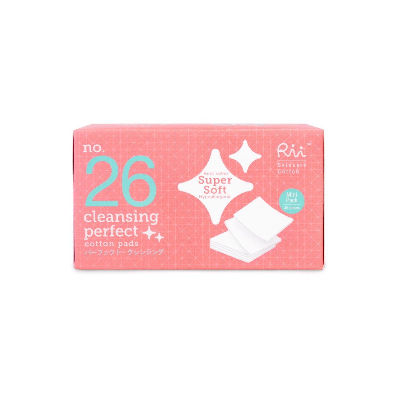 Rii 26 สำลีแผ่น Cleansing Perfect Cotton Pads #สีชมพู