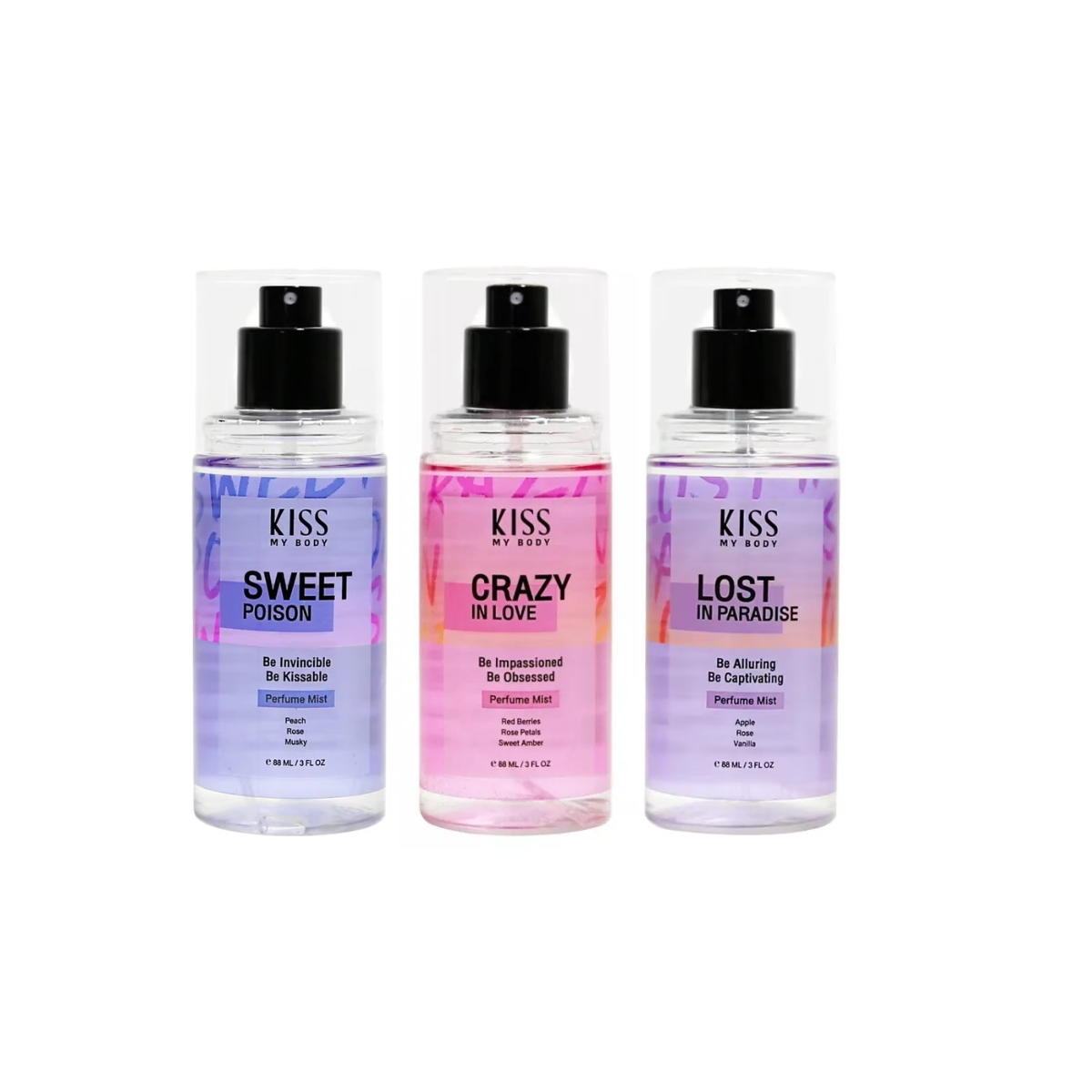 KISS MY BODY PERFUME BODY MIST 88ML. (สเปรย์น้ำหอม)
