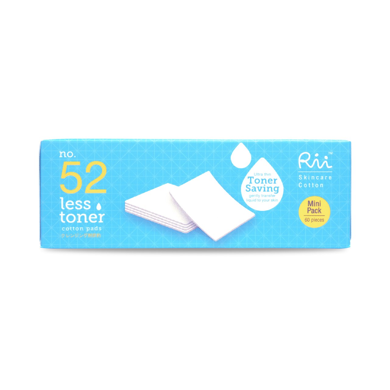 RII 52 สำลีแผ่น Less Toner Cotton Pads #สีฟ้า