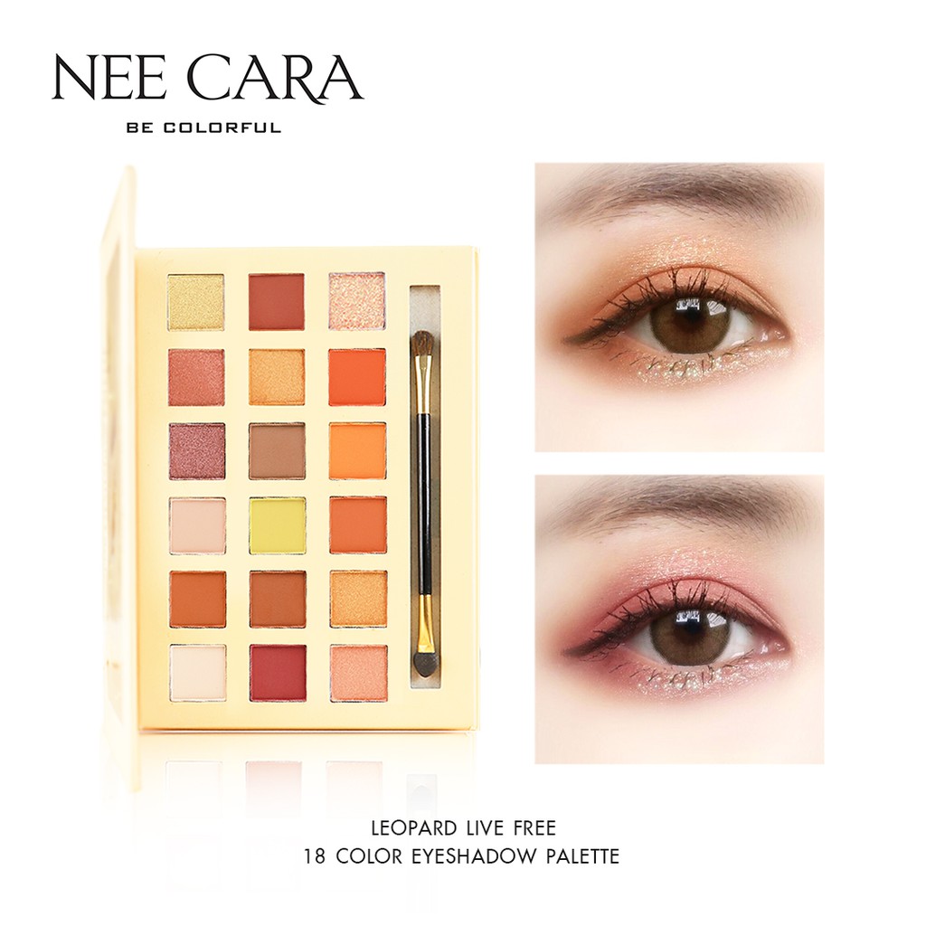 Nee Cara Leopard Livefree 18 Colors Eyeshadow Palette N607-01