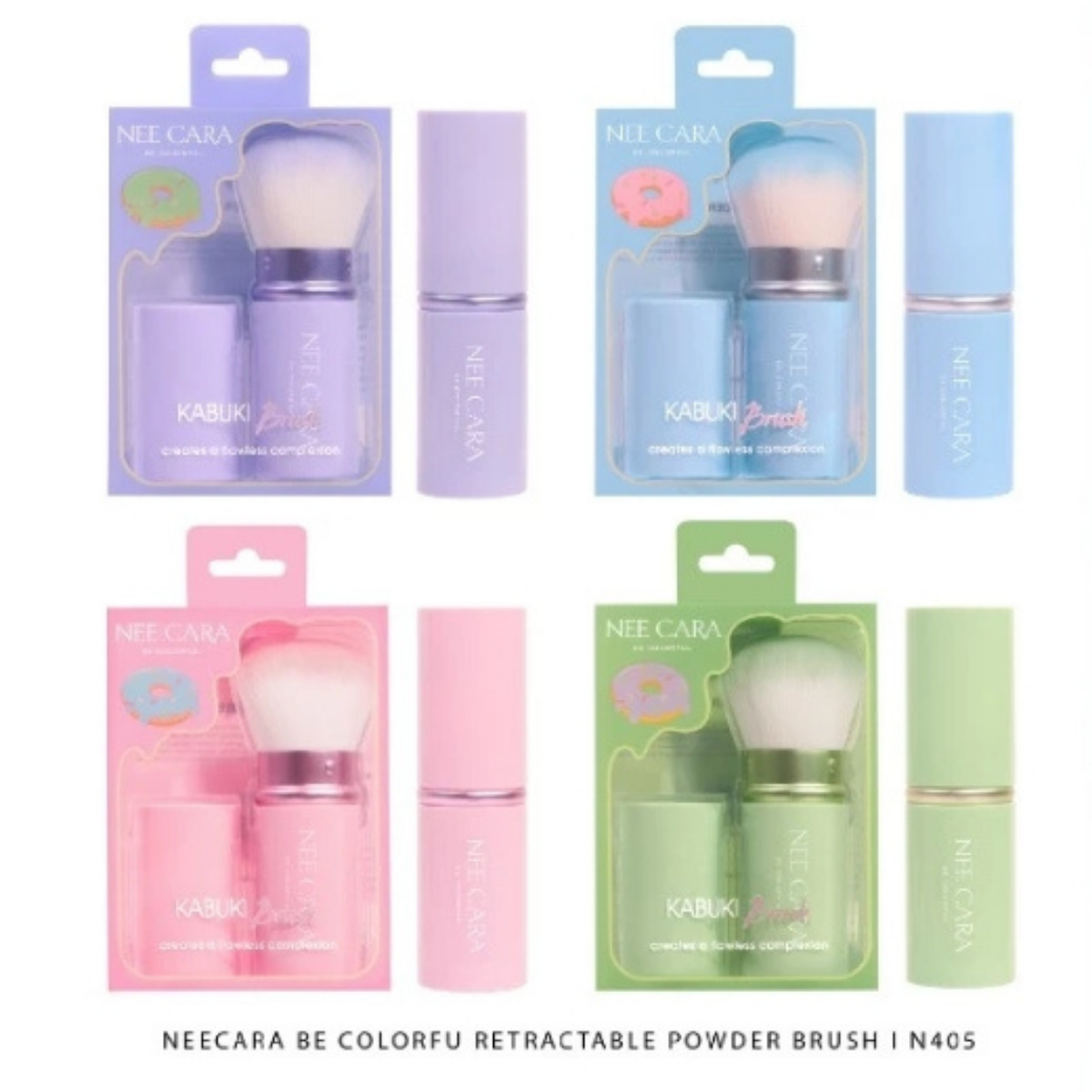 NEE CARA Powder Brush #N405 (แปรงแต่งหน้า พับเก็บได้)