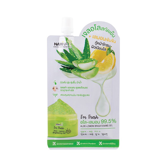 Nami I'm Fresh Aloe-Lemon Brightening Gel 30g. (แบบซอง)