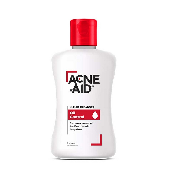 Acne-Aid Liquid Cleanser Oil Control 100ml. (สีแดง) NEW