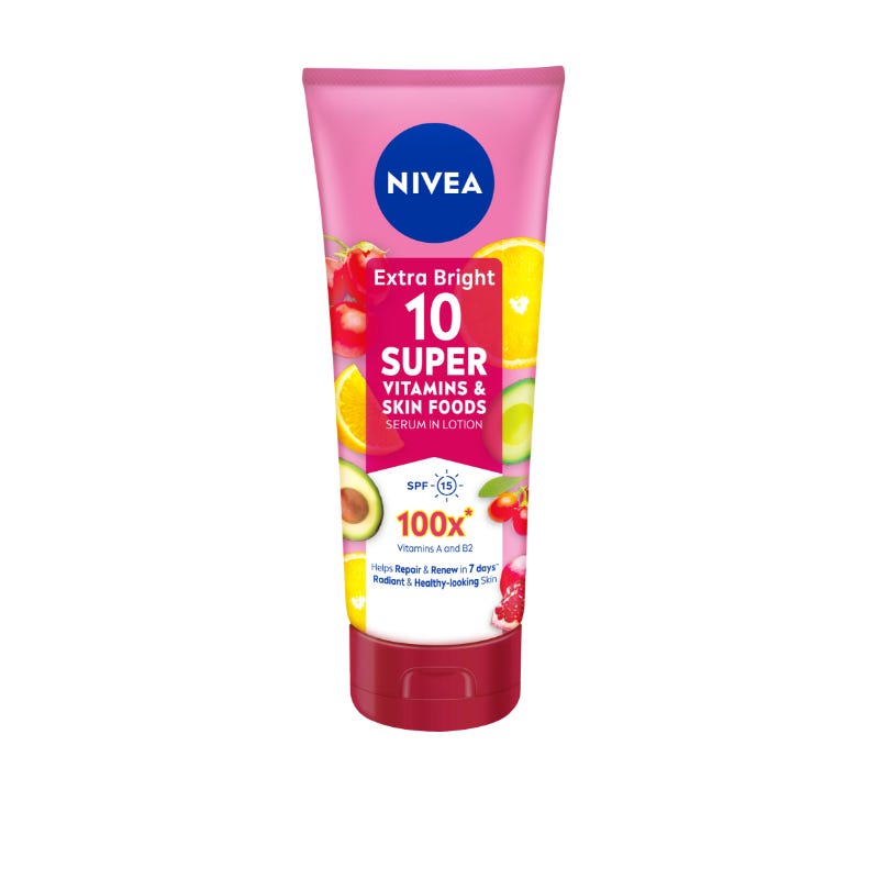 NIVEA Extra Bright 10 super Vitamins&Skin Foods Serum 180ml.