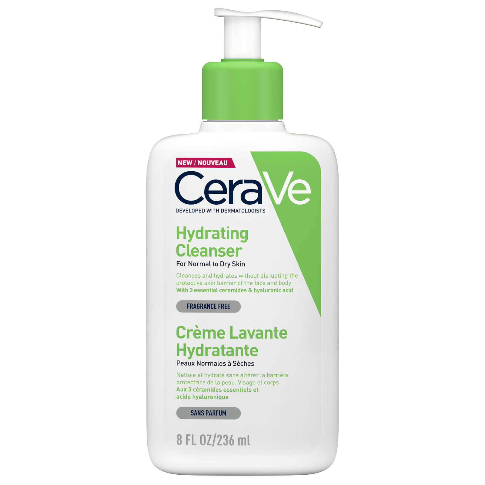 CeraVe Hydrating Cream-to-Foam Cleanser 236ml.