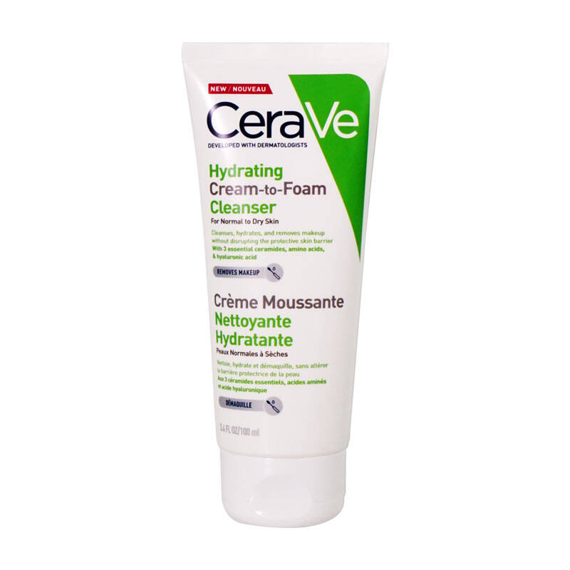 CeraVe Hydrating Cream-to-Foam Cleanser 100ml.