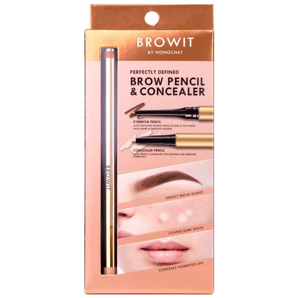  BROWIT BY NONGCHAT Perfectly Defined Brow Pencil & Concealer 0.08g.+0.05g.